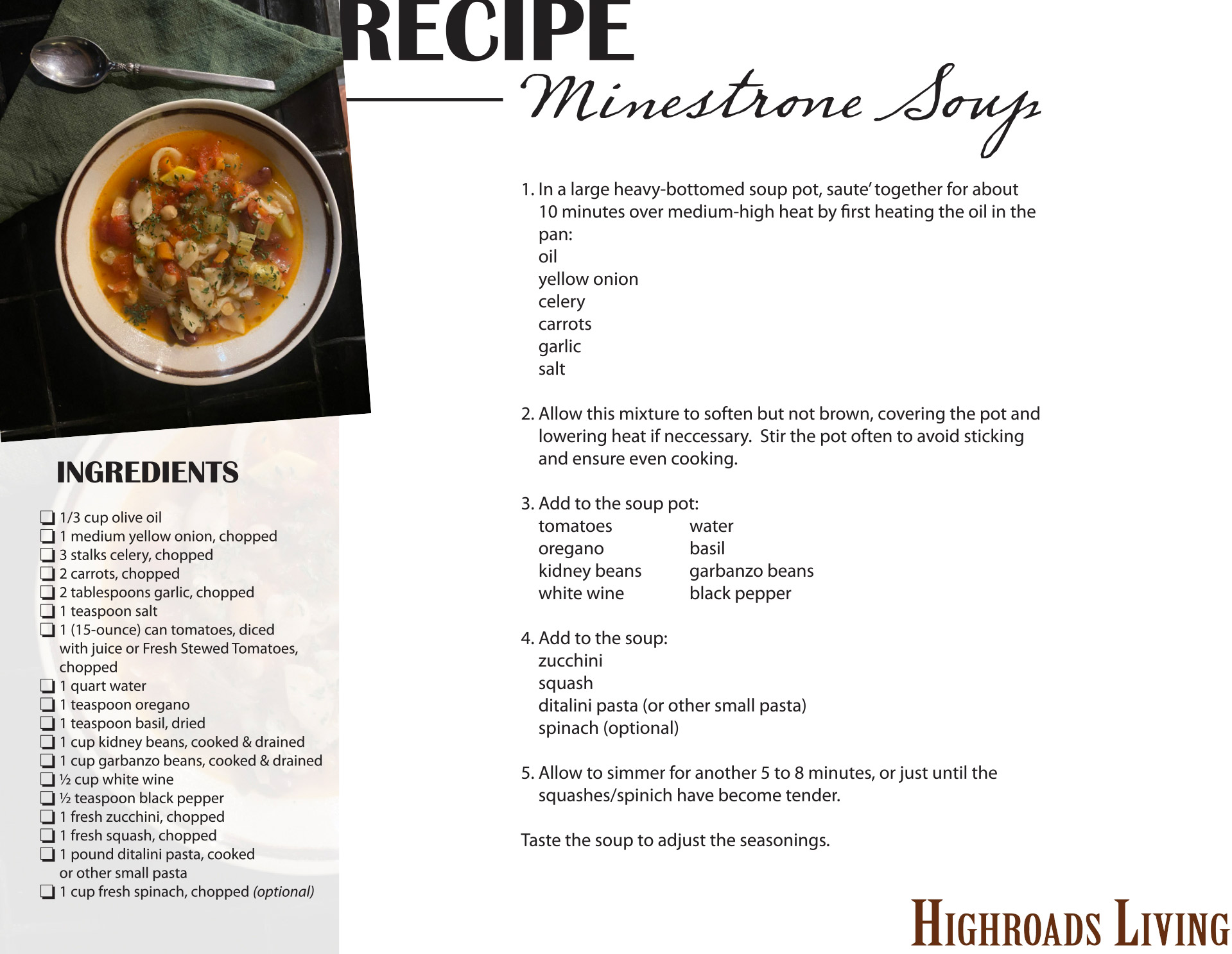 Minestrone: A Fall Soup Favorite
